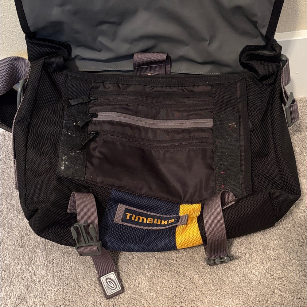 Timbuk2 Black, Navy and Yellow Messenger Bag - Picture 2 of 5